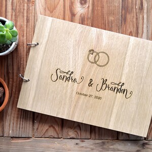 Custom wood guest book, Polaroid guest book, Wedding photo album, Wooden wedding guest book