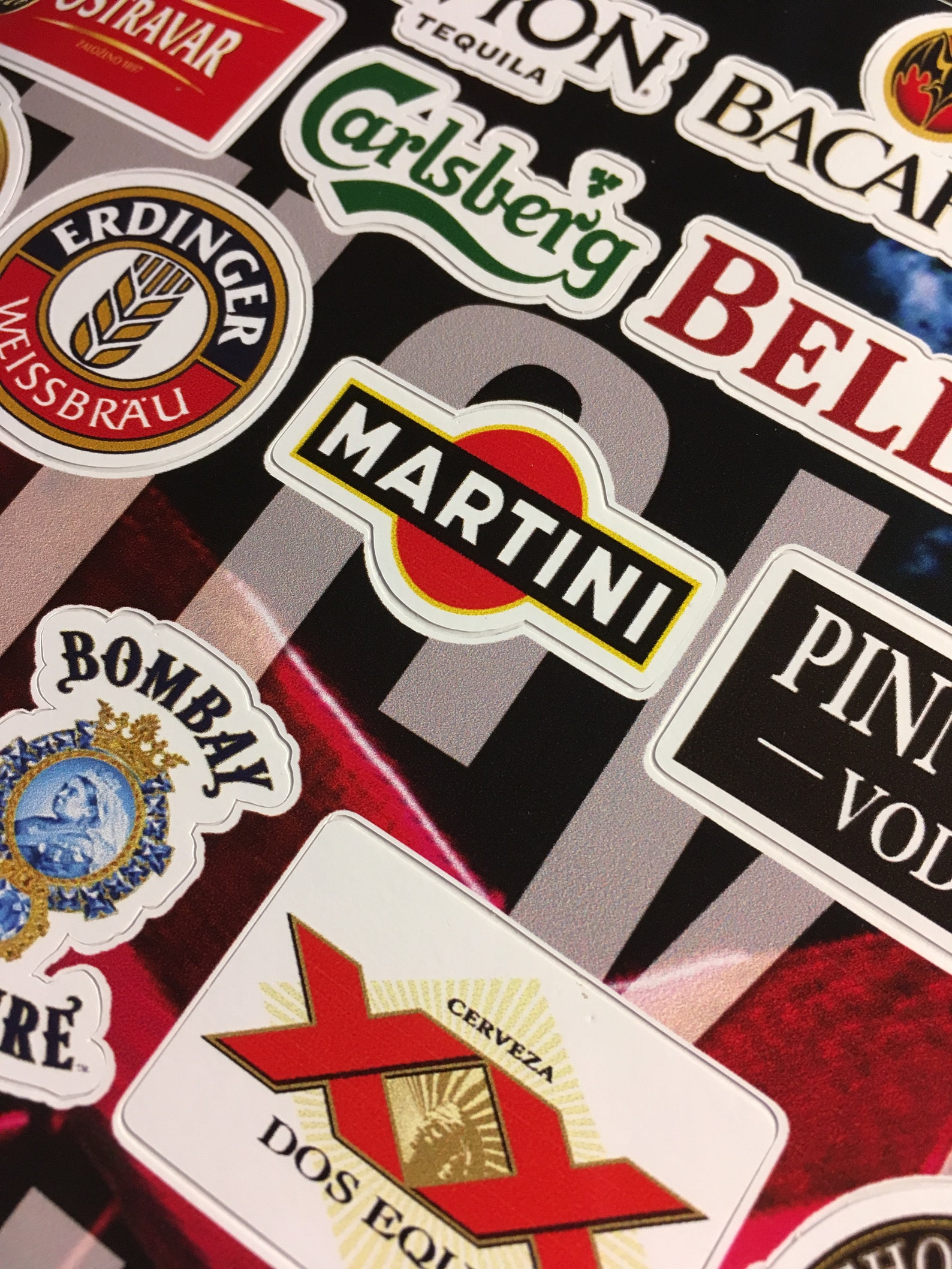 Alcohol logo awesome stickers set 50 | Etsy