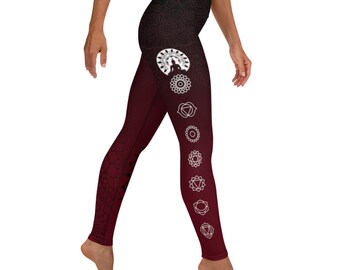 Rote Buddha Chakra Yoga Leggings