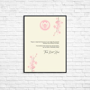 Thich Nhat Hanh Quote Print - Buddhist Quote - Plum Village Print - Inspirational Print - Motivational Print - Printable Poster