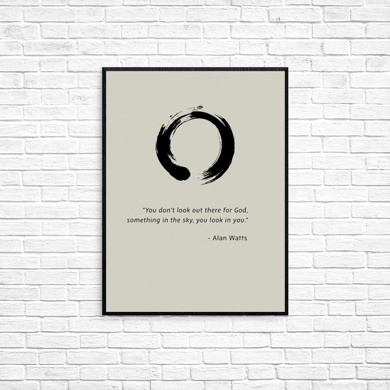 Alan Watts Quote Zen Quote Print Custom Print Inspirational Print ...