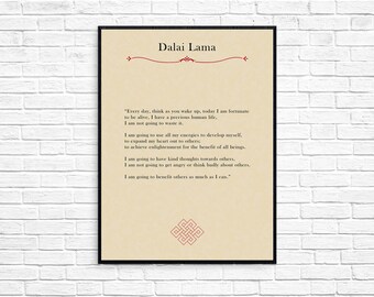 Dalai Lama Quote - Buddhist Quote Print - Custom Print - Inspirational Print - Motivational Print, Distressed Page - Printable Poster