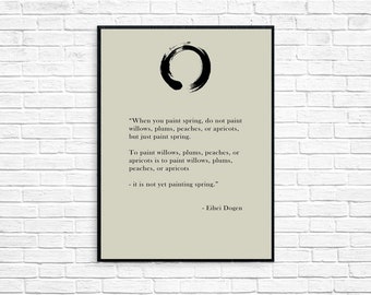 Cita Zen Koan - Impresión de cita Zen - Impresión personalizada - Impresión inspiradora - Impresión motivacional, página angustiada - Póster imprimible