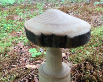 Vintage Pilz/Fliegenpilz aus Holz, Pilzskulptur, signiert und nummeriert