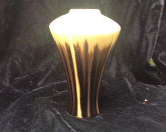 Vintage drip glaze vase,Belgian drip glaze corset vase