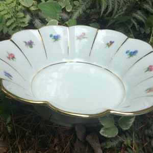 Floral porcelain serving bowl lunar W. Germany