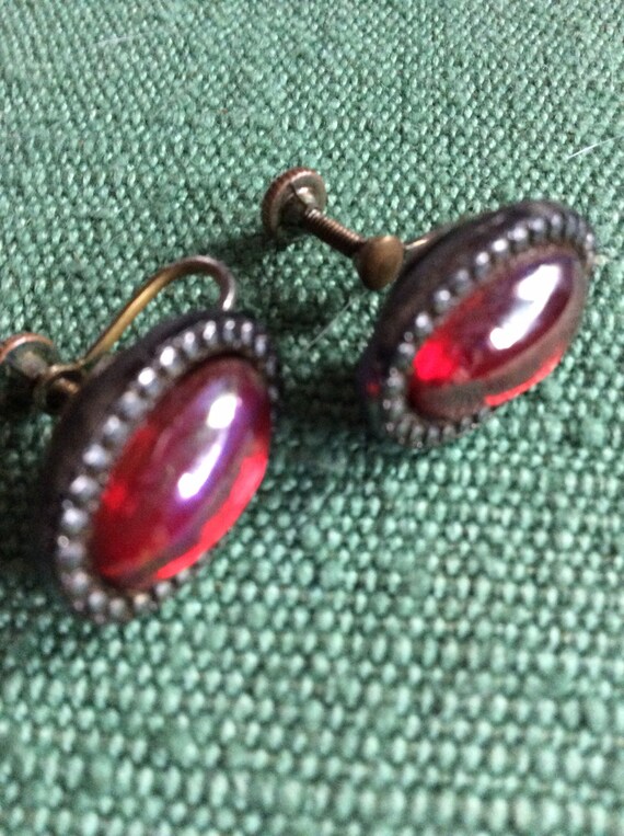 Dragonsbreath opal screw back earrings Mexican opal m… Gem