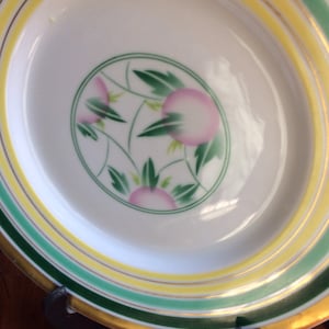 Art Deco Spritzdecor plate Czechoslovakia