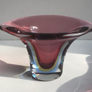Muranoglas Vase Summerso Glasvase Glasvase Muranovase Italien mundgeblasen