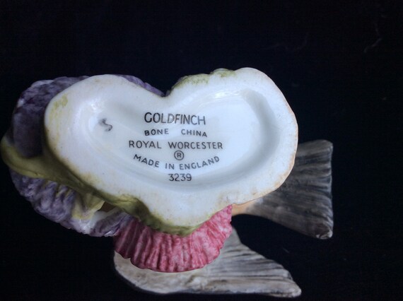 Royal Worcester goldfinch Bone China bird English China bird