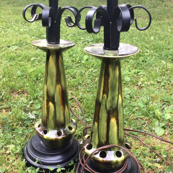 Drip Glaze Lamps Etsy