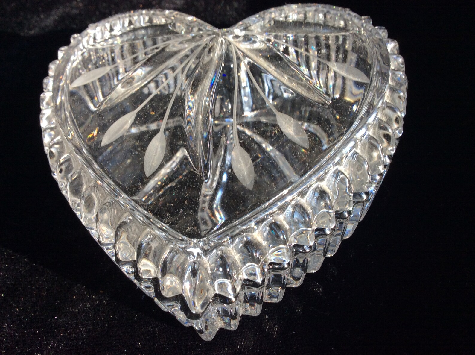 Wedgewood Crystal Heartetched Lead Crystal Heart Etsy