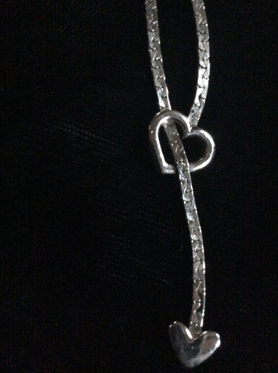 Sara Coventry silver Heart necklace,925 silver las