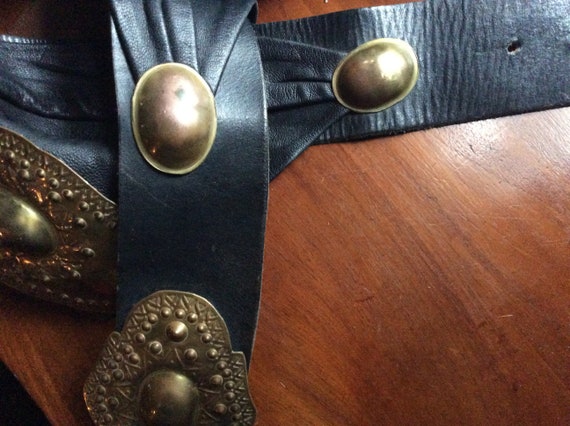 Vintage corset belt,brass belt brutalist belt Siz… - image 8