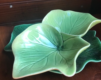 Mcm leaf dish Arcadia ceramic trinket dish nut dish candy dish