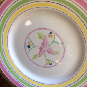 Art Deco Czech Spritzdekor  plate 1930’s