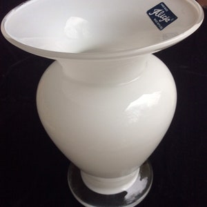 White vase vintage polish vase in white by Alicia