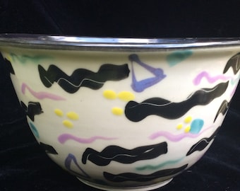 Confetti bowl,artist signed mixing bowl