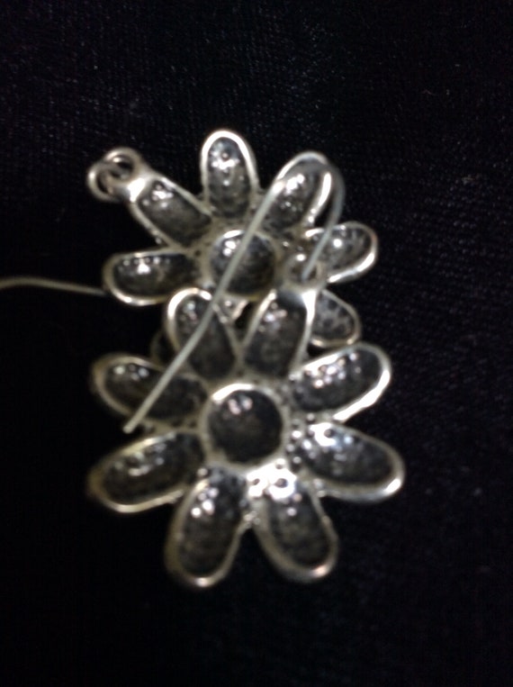 Silver earrings,silver flower earrings,925 silver… - image 4