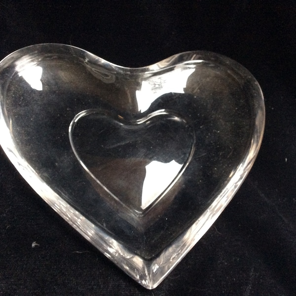 Lead Crystal Heart Etsy