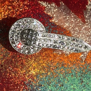 Art Deco buckle brooch paste brooch antique brooch
