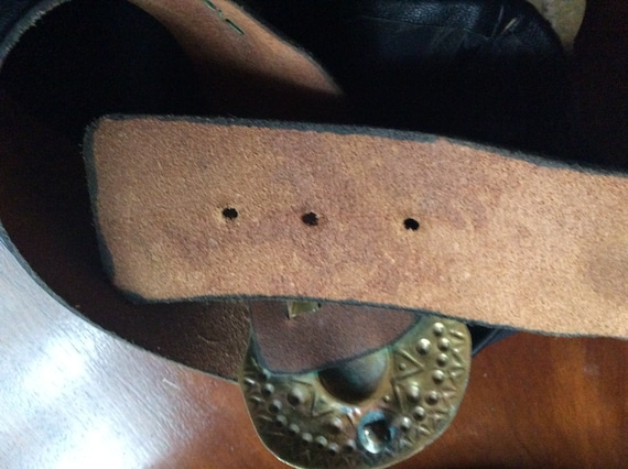 Vintage corset belt,brass belt brutalist belt Siz… - image 6
