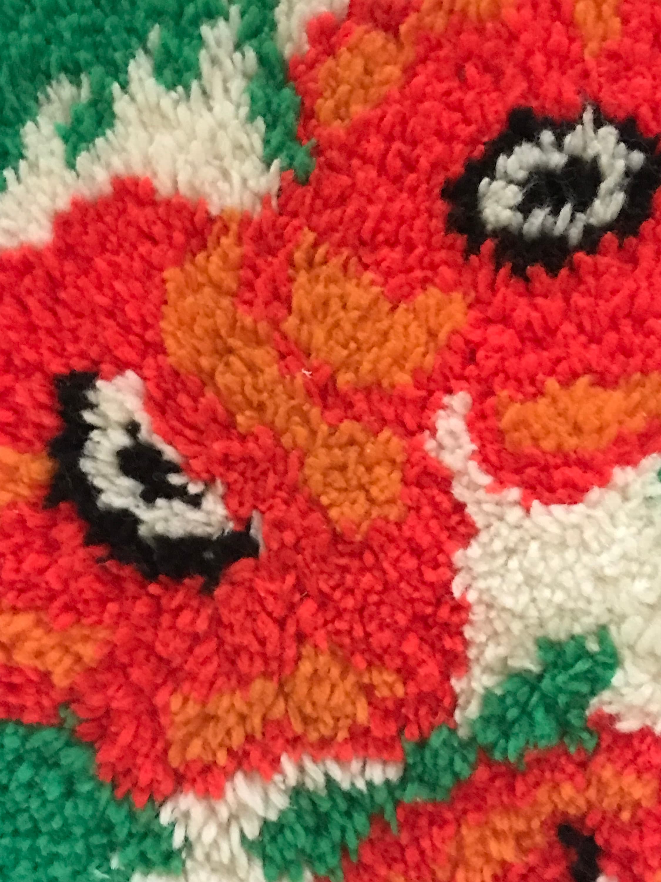 Seventies Poppy Latch Hook Rug Poppy Rug Floral Rug - Etsy India