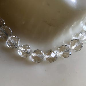 Edle Bergkristall Kette . facettierten Kristallperlen Halskette Art Deco Schmuck