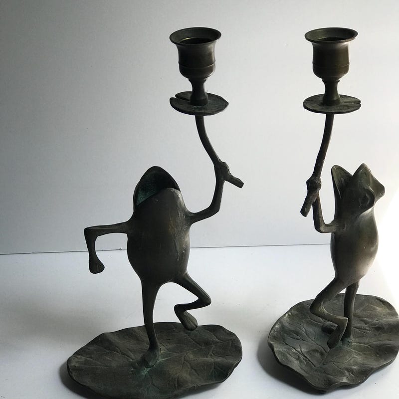 Frog Candlestick - Etsy