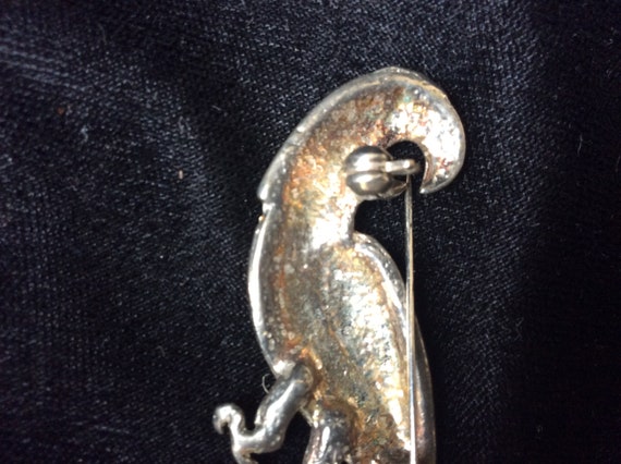 Vintage bird pin,parrot pin,bird brooch - image 3