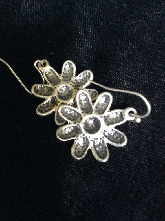 Silver earrings,silver flower earrings,925 silver… - image 6