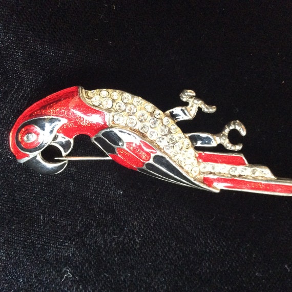 Vintage bird pin,parrot pin,bird brooch - image 4