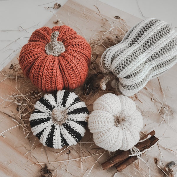 Crochet Pumpkin pattern 3 sizes, PDF digital download, Halloween crochet pattern,  Fall decor tutorial