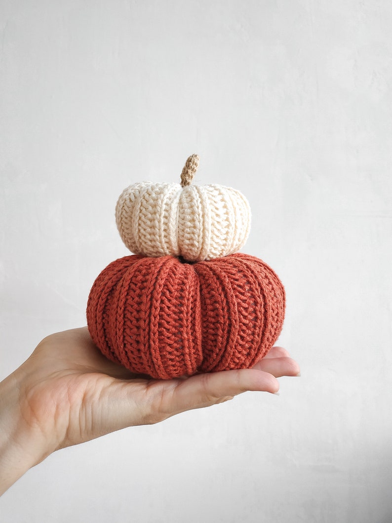 Crochet Pumpkin pattern 3 sizes, PDF digital download, Halloween crochet pattern, Fall decor tutorial image 8