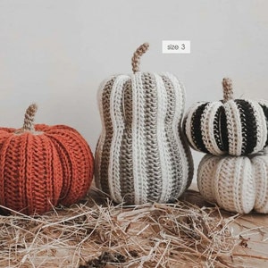 Crochet Pumpkin pattern 3 sizes, PDF digital download, Halloween crochet pattern, Fall decor tutorial image 10