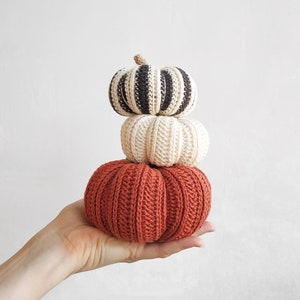 Crochet Pumpkin pattern 3 sizes, PDF digital download, Halloween crochet pattern, Fall decor tutorial image 7