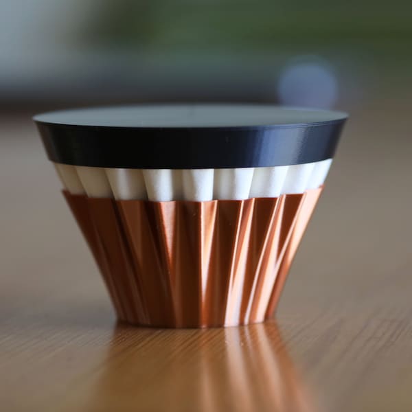 Limited Edition Kalita Wave Paper Filter Holder. Wall Thickness 100% Increased from original design. NOW 0.8 mm!