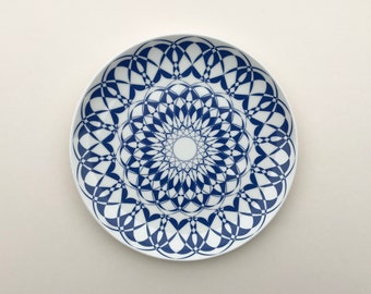 Beautiful porcelain plate for house or home. Plate for breakfast, dinner