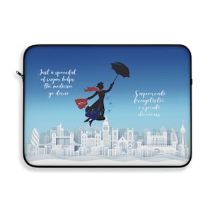 Mary Poppins computer cover| Mary Poppins computer bag| Mary Poppins laptop pocket|Poppins computer pocket