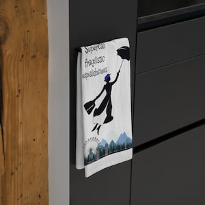 Mary Poppins tea towel |Mary Poppins kitchen design| Mary Poppins holiday |Mary Poppins gift| Mary Poppins art.