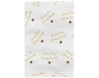 250 Years of Liberty | Latkes Tea Towel | America 250th Anniversary Kitchen Decor | Jewish Patriotic |H | Modern Judaica Towel