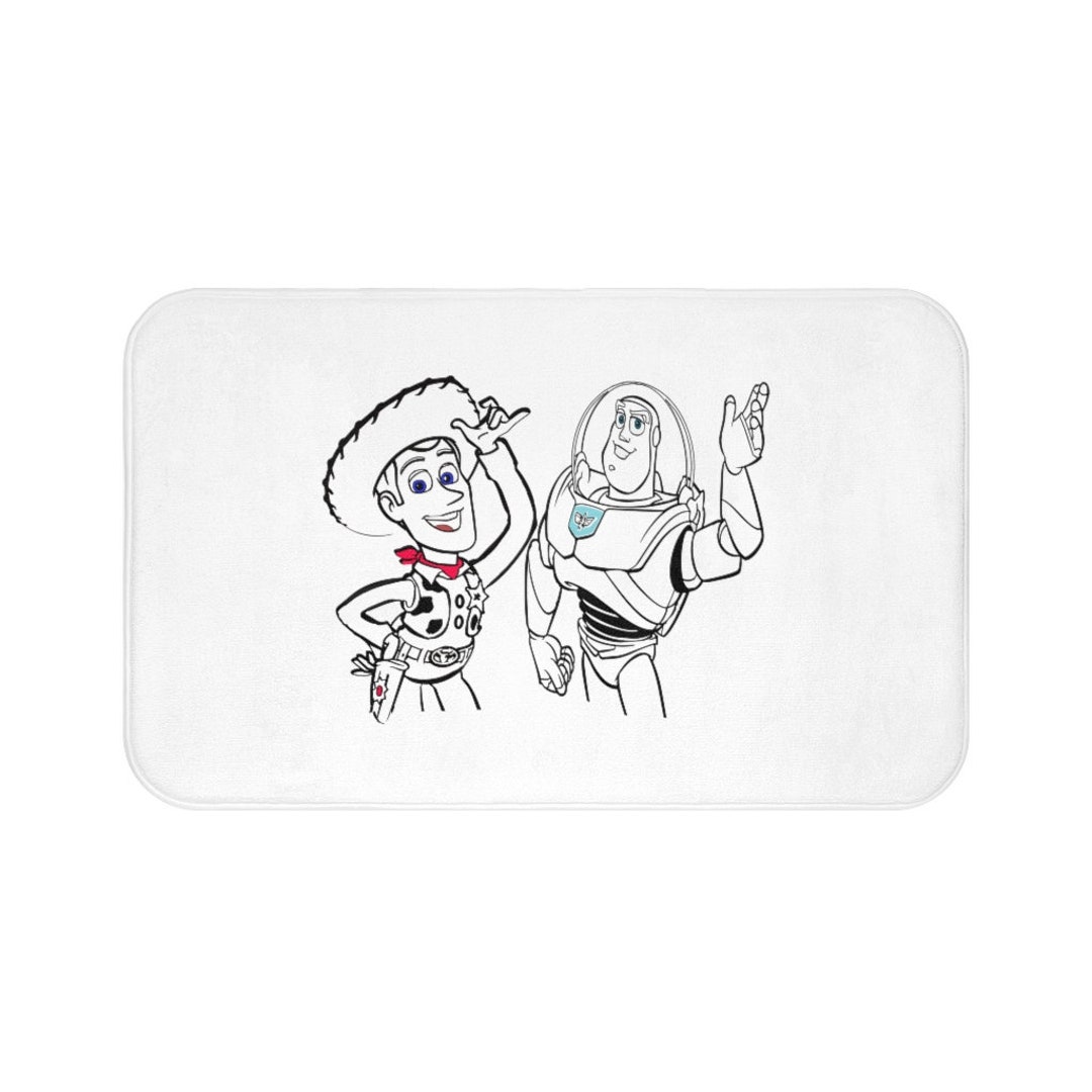 Toy Story Bath Mat toy Story Bathroom Decor Toy Story Rug Etsy