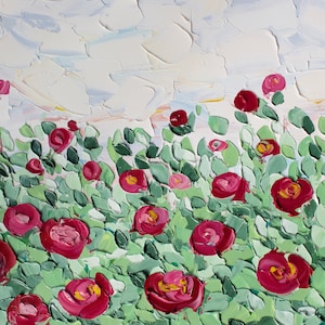 Oil painting, Floral artwork, Impasto painting