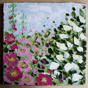 Pittura floreale, pittura a olio, pittura strutturata