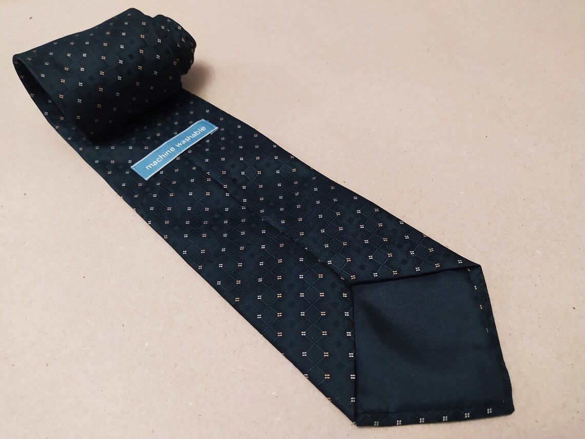 Vintage cravat Marks Spencer Tie Geometric Print Silk necktie | Etsy