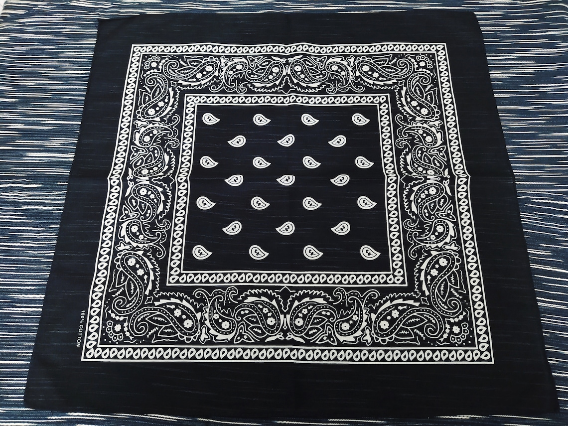 bandana schwarz baumwolle