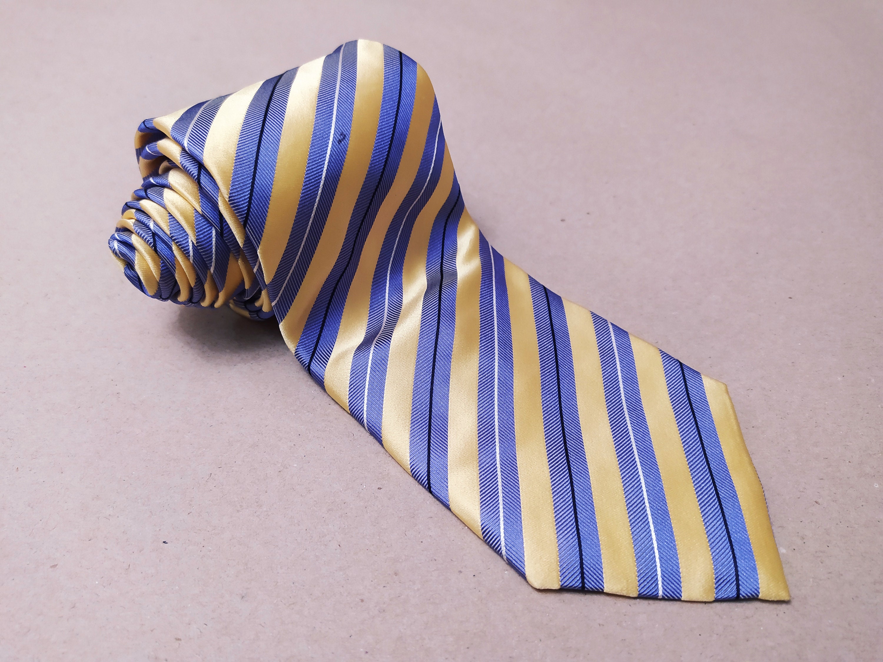 Necktie Silk Vintage KIRKLAND Brand Striped Geometric Stylish | Etsy