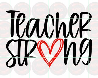 Download Teacher Strong Svg Etsy