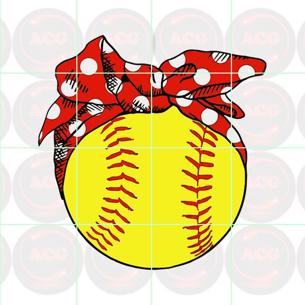 Bandana Softball Svg, Png, Dxf, Pdf Instant Download Files