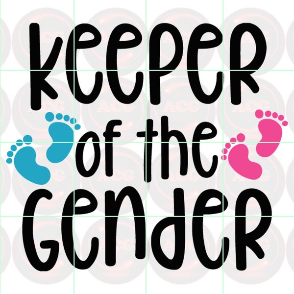 Keeper of the Gender Svg, Png, Dxf, Pdf Instant Download Files